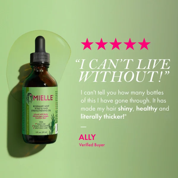 Mielle Rosemary Mint Scalp & Hair Strengthening Oil 59ml - Image 3