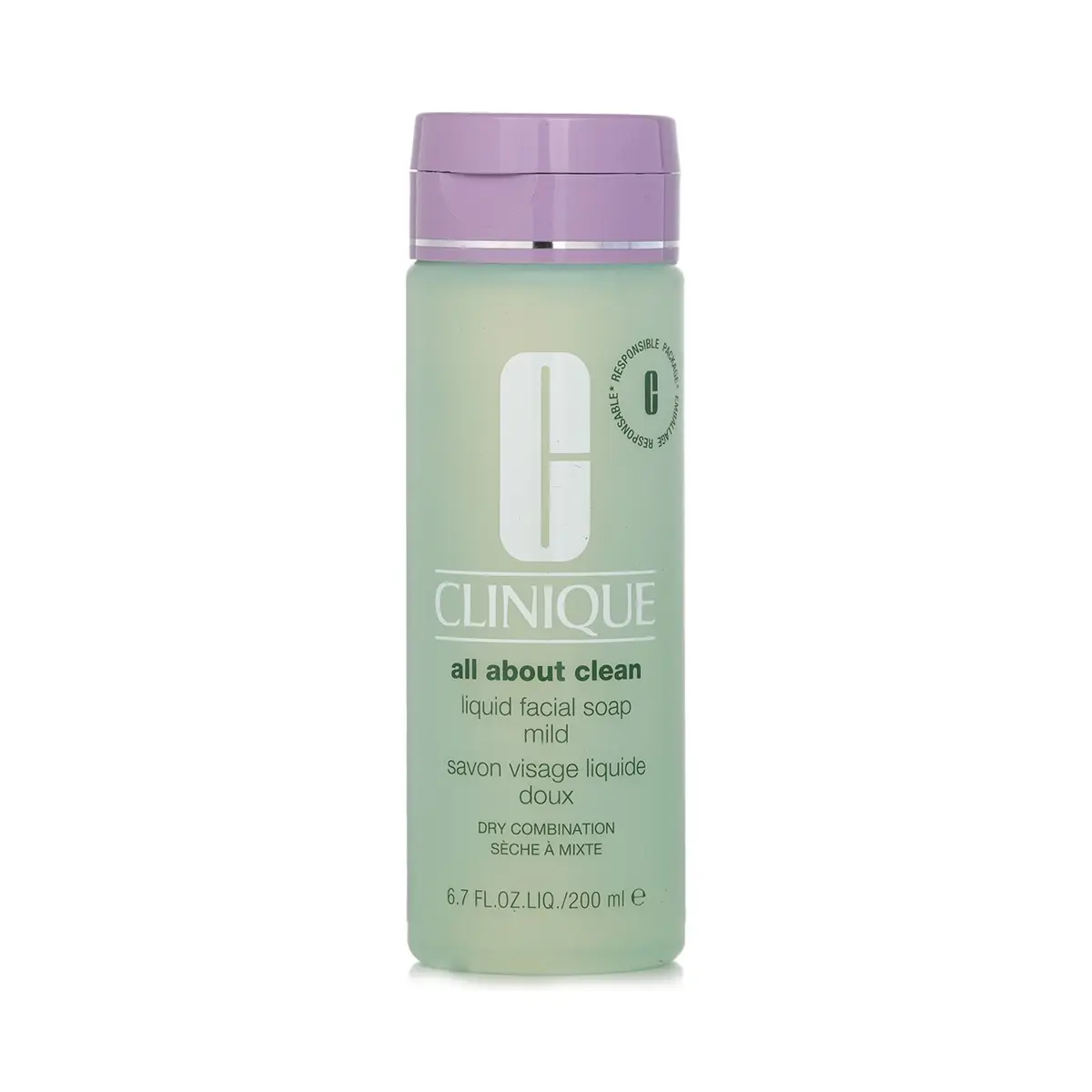 cliniquie all about clean mild 1 CLINIQUE All About Clean liquid facial soap mild DRY COMBINATION 200ml - Image 1
