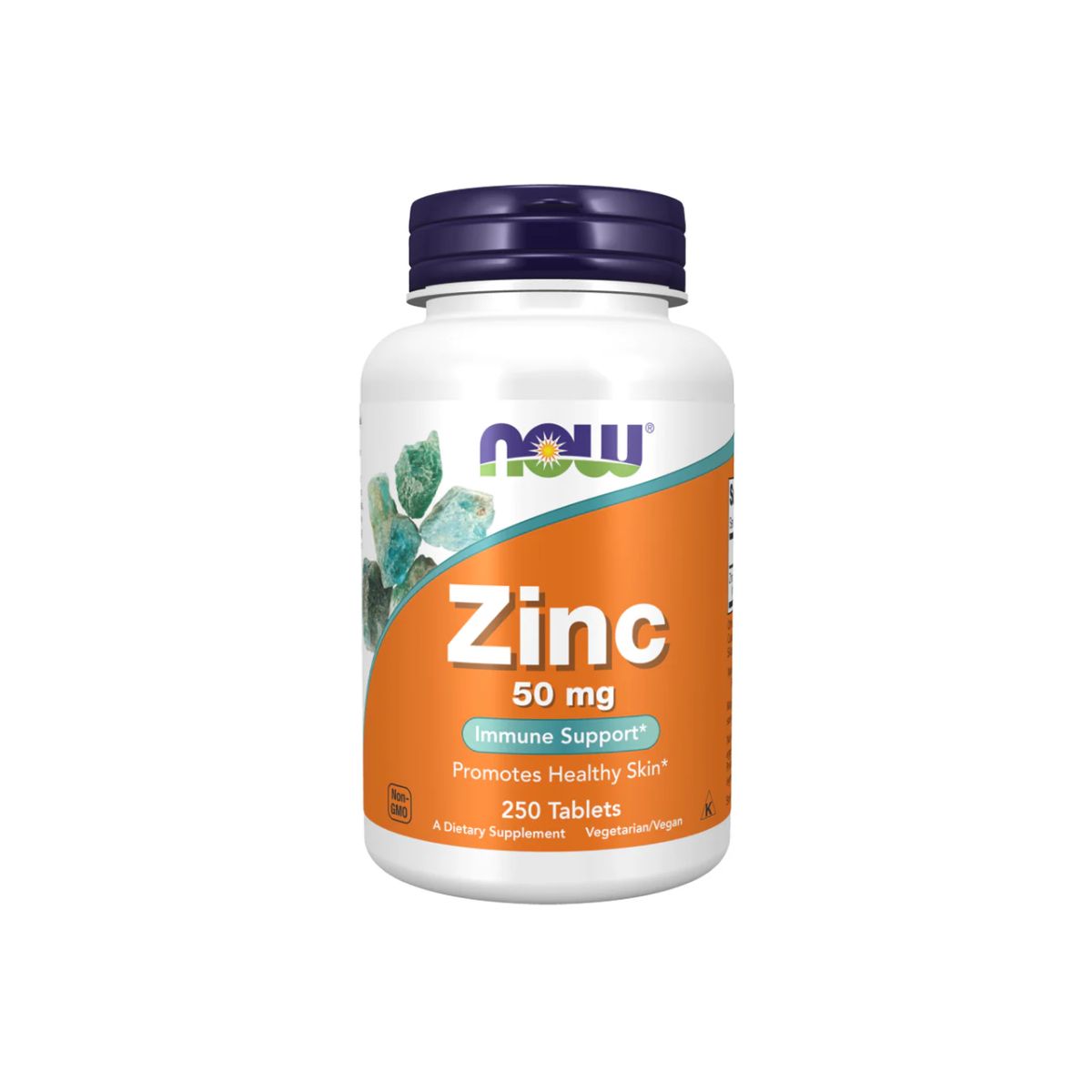Untitled design (2) NOW Zinc 50 mg – Immune Support – Promotes Healthy Skin 250 Tablets - Image 1