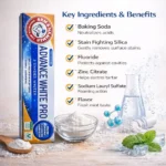 ARM & HAMMER Advance White Pro Toothpaste, 75ml - Whitening with Baking Soda - Image 2