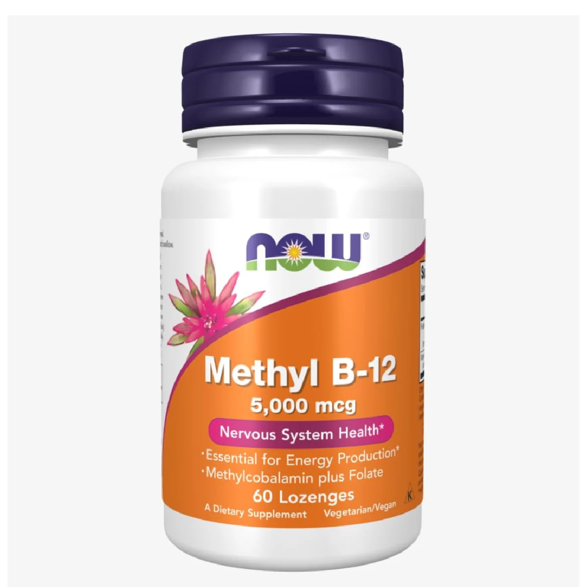 New Project (2) Now Foods Methyl B-12 5000 mcg – 60 Lozenges Dietary Supplement - Image 1