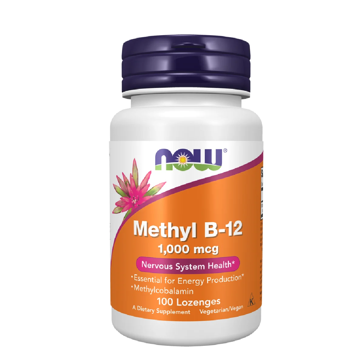 New Project (5) NOW Methyl B-12 1,000 mcg – Nervous System & Energy Support 100 Lozenges - Image 1
