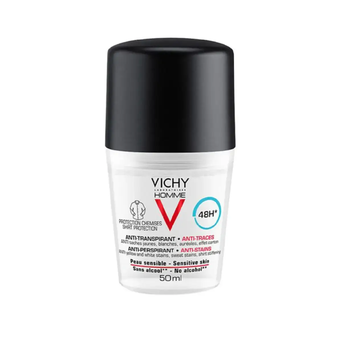 koo Vichy Homme V 48h Anti-Perspirant Anti-Stains 50ml - Image 1