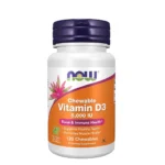 NOW Vitamin D-3 5000 IU Chewable Tablets – 120 Count