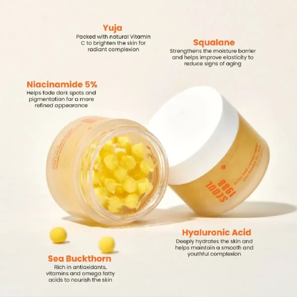K-SECRET Seoul 1988 Capsule Cream – Niacinamide 5% & Yuja 50ml - Image 2