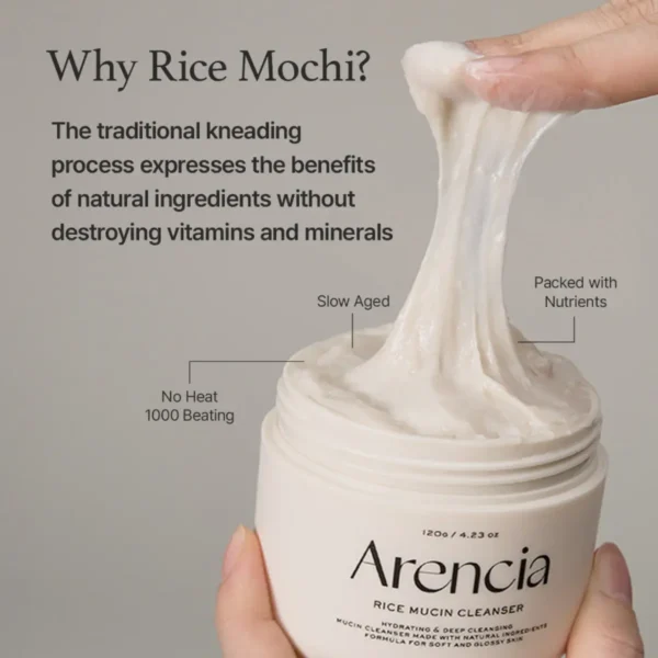 Arencia Rice Mucin Cleanser 120g – Gentle Acne & Blemish Care - Image 4
