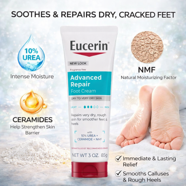 Eucerin Advanced Repair Foot Cream for Very Dry Skin 85g - Image 2