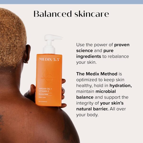 Medix 5.5 Body Cream with Argan Oil & Vitamin E – Orange 444ml - Image 2