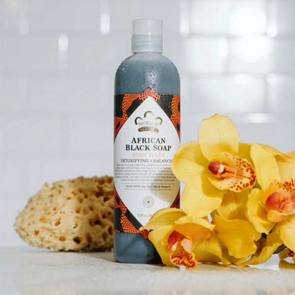 Nubian Heritage African Black Soap Body Wash 384ml – Unisex Skin Cleanser - Image 2