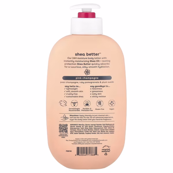 EOS, Shea Better™, 24H Moisture Body Lotion, Pink Champagne (473 ml) - Image 4