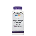 21st Century Triple Omega 3-6-9 Fish Flax & Borage Oil Softgels – 90 Enteric Coated Softgels
