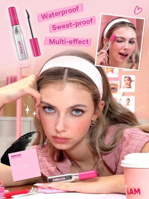 SHEGLAM Lashlighter Up & Out Volumizing & Curling Mascara (Pink) 8ml - Image 6