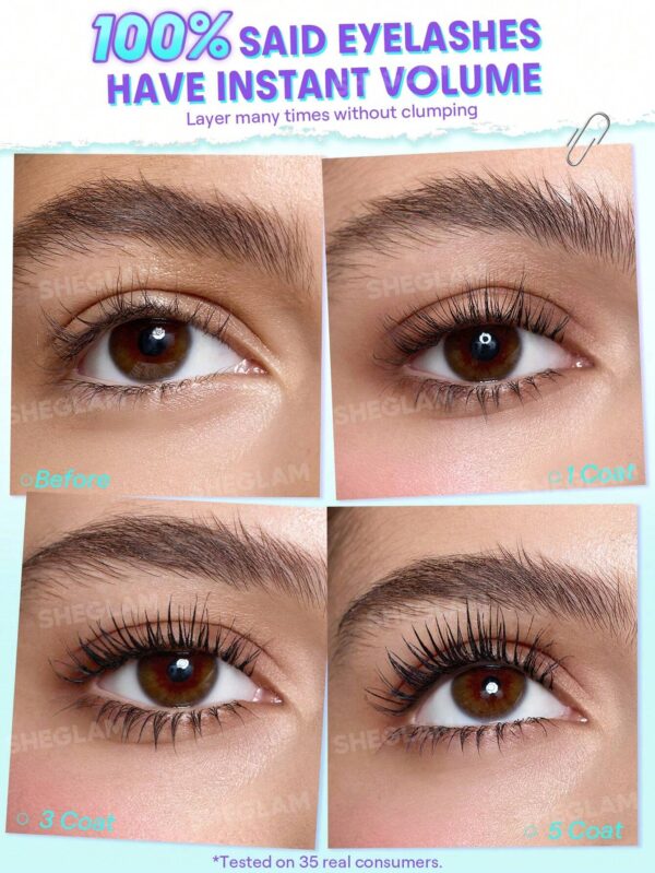 SHEGLAM Lashlighter Mega Boost Volumizing & Curling Mascara Purple 8ml - Image 4