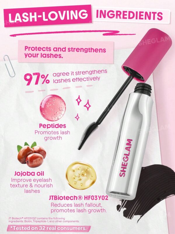 SHEGLAM Lashlighter Up & Out Volumizing & Curling Mascara (Pink) 8ml - Image 2