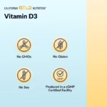 California Gold Nutrition Vitamin D3 125 mcg (5,000 IU) - 90 Fish Gelatin Softgels - Image 4