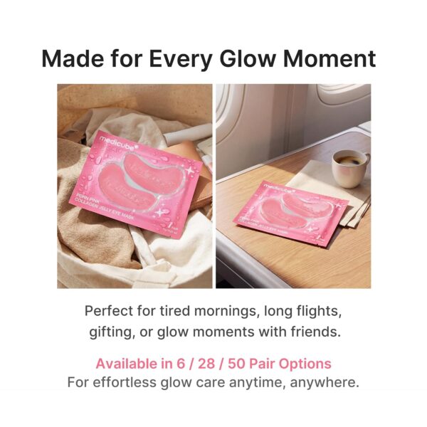 Medicube PDRN Pink Collagen Jelly Eye Mask 50 Pairs - Image 5